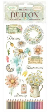 Daisy Harmonious Rub-Ons